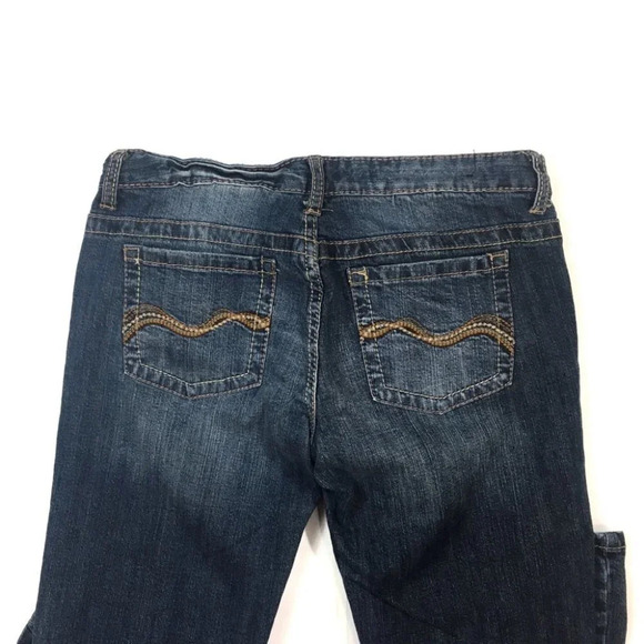 WJ202 Women’s Rue21 Distressed Boot Cut Jeans 5/6 Reg - Picture 5 of 5